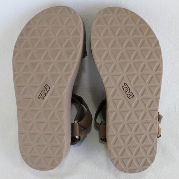 Teva Flatform Universal Interweave Sandal Size 8 Brown Adjustable Strap Platform - Picture 8 of 9